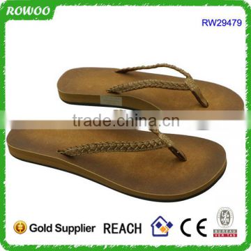 RW29479 pu chappal for girls , high quality leather chappals , women PU flip flops