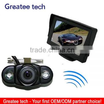 Wireless car rearview camera system with 4.3 inch monitor