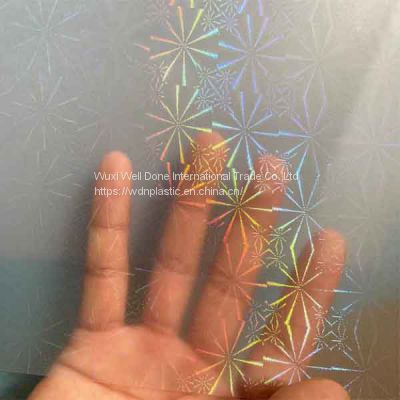 holographic coated overlay film for cards
