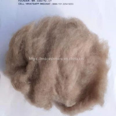 Dehiared cashmere fibre Mongolia brown cashmere 16.5mic  38mm