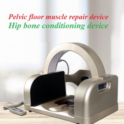 Pelvic floor muscle repair device, pelvic bone corrector, hip bone conditioning device