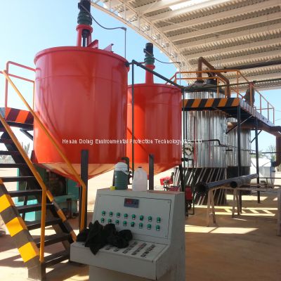 500KG-14T tire plastic pyrolysis oil to diesel plant for sale Waste engine oil refining machine