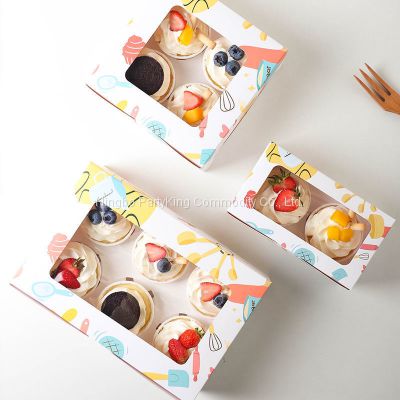 Cake Box Baking Packing Box Donuts Chocolate Gift Clear Window Birthday Christmas Party Gift Box