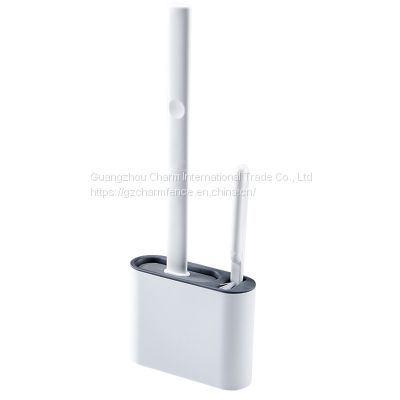 Silicone toilet brush, no dead corner, household toilet, daily cleaning suit, wall mounted toilet god tool brush