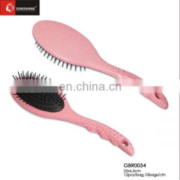 2015 new design oval plastic cushion hair brush