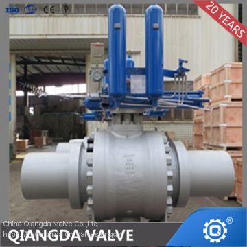 Api6D fully welded pipeline trunnion mounted ball valve