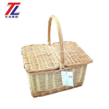 wholesale picnic basket hot sale cheap handmade woven wicker baskets with lid