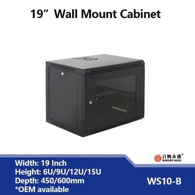 OEM WS10-B 6U network Wall mount cabinet 19inch  Wall Mount Rack for Network Equipment 6U/9U/12U