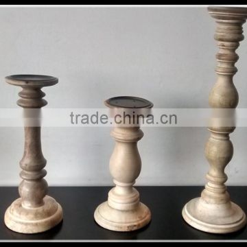 2015 latest design high quality handmade decorative small wooden candle holder