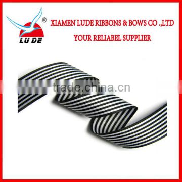 Black and White Stripe Grosgrain Ribbon