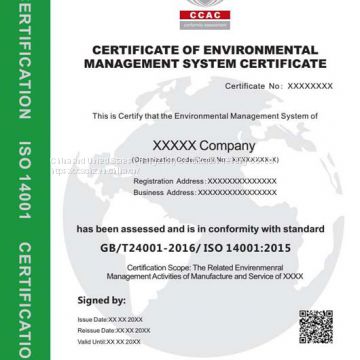 ISO9001, ISO14001, Management System Certification