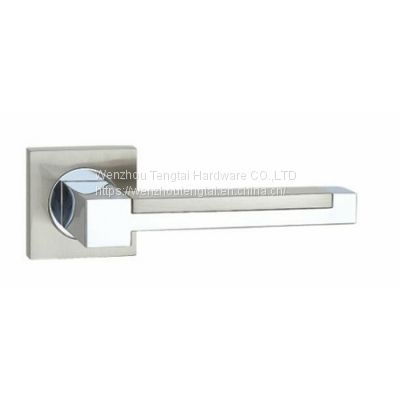 Internal External aluminum Door Handle for European Wooden Door Mortise Lock Hardware