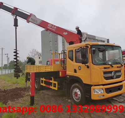 HOT SALE!Dongfeng D9 190hp diesel 5tons cargo truck with crane for sale