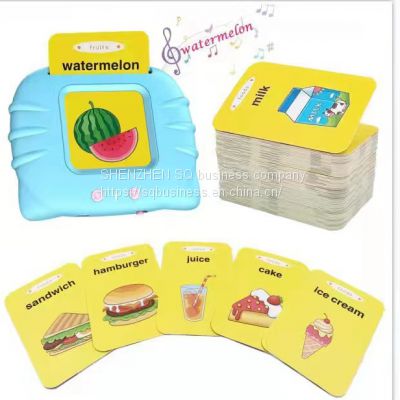 Cognitive Audible Flash Cards English Learning Flashcard Reader Talking Learning Machine for Boys And Girls