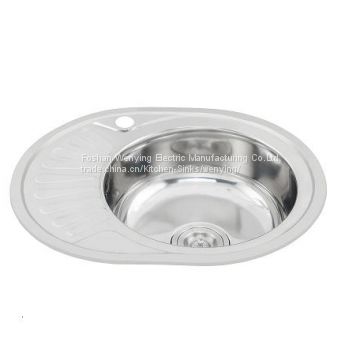 Modern one piece finished stainless steel sink without faucet WY-5745