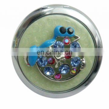 2012 New arrival selling Zinc Alloy Fashionable Bejewelled metal mirror