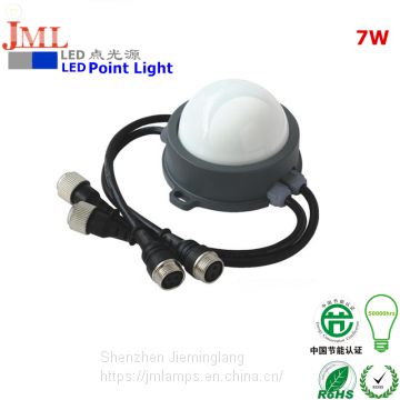 5W 7w 9w 3000/6000k DMX512 waterproof 24v dc 12v pixel outdoor digital rgb ip65 led point light for building lighting