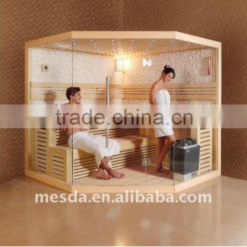 luxury home sauna roomWS-1101A/B/C with sauna stove