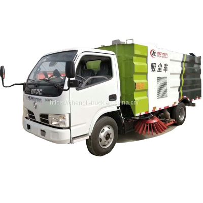 Dongfeng 4x2 4x4 dry vacuum sweeper truck 5000 liters