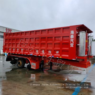Heavy duty dump semi-trailer Export semi-trailer Iron ore powder transport vehicle