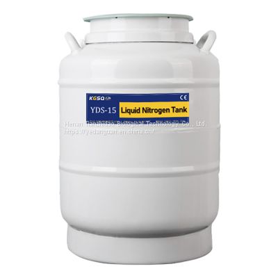 YDS-15-210 wide mouth liquid nitrogen container 15L semen tank price