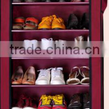 Hot selling Sliding Door Fabric Shoe Rack Cabinet With Side Pocket                        
                                                Quality Choice