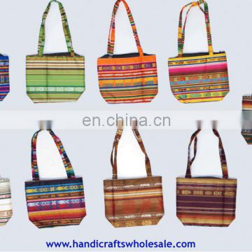 Colorful Medium Beach Bags Unique Wool handbags Handmade Knitting Product Great Exotic Design Purses Novelty Gifts Ecuador