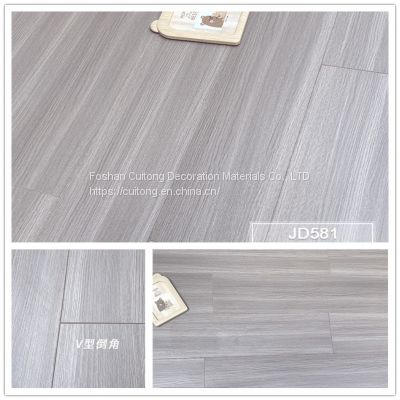 Foshan wholesale 9mm composite wood flooring office exhibition hall stores laminate flooring manufacturers direct sales MDF wood flooring