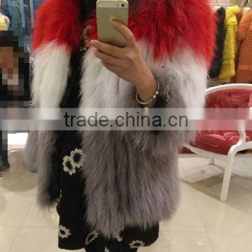 YR920 Knitting Raccoon Fur Jacket/OEM Women Jacket Fur