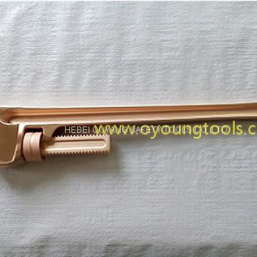Non-Sparking Tools Pipe Wrench Spanner 600mm Copper Beryllium ATEX