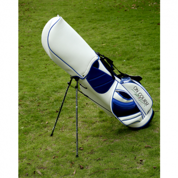 Blue and white color PU leather golf stand bag
