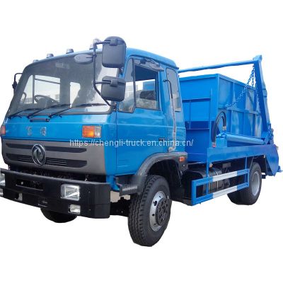 Swing arm garbage truck 8cbm Dongfeng 4x2 4x4 waste collector truck