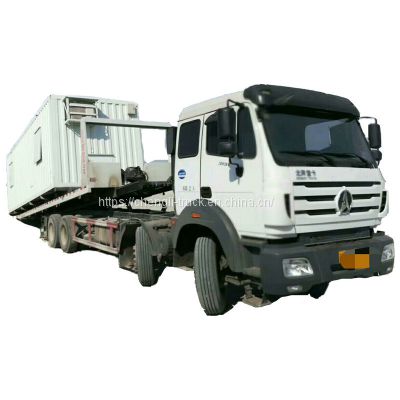 16ton wrecker bed for 40ft container Beiben 8x4 heavy flatbed tow truck
