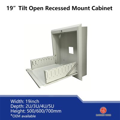 Factory Manufacturer BN03-RT-P2313 Tilt-out 19inch Recessed Mount Cabinet for network Equipment 2U/3U/4U/6U