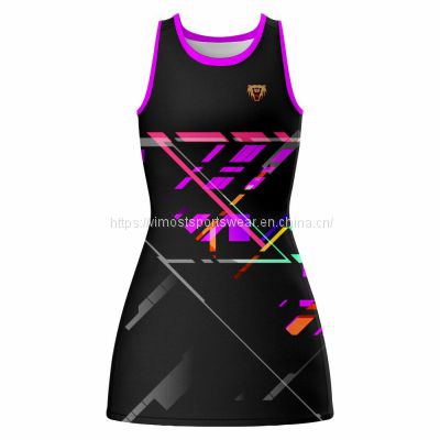 2023 wholesale full customized netball dress with cool design