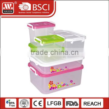 3L airtight plastic food storage box with seal ring