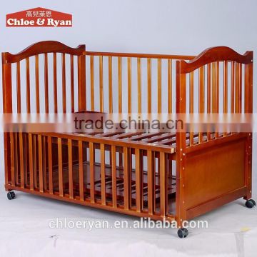 Fashionable wholesale price portable wooden baby bed protection