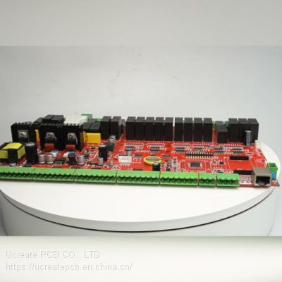 Red Soldermask Industry Control Electronics PCB Assembly