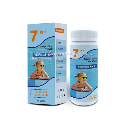 water test strips for swimming pool 7 In1 100 strips