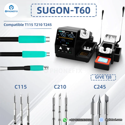 Shuguang T60 soldering station with TJ8 extender T210 T245 T115 handle