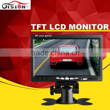 Hot Selling 7inch Color Car Monitor LCD TFT Monitor For Vehicle With 2 Channel Video Input
