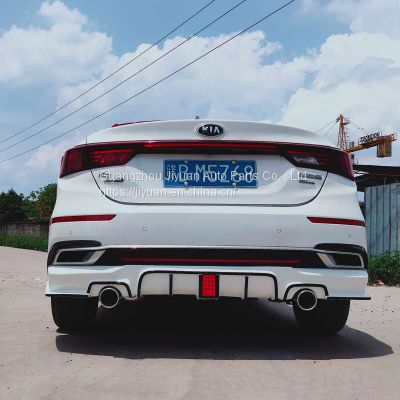 The Kia K3 car encloses the 19-20K3 front and rear spoiler skirt with the K3 bumper chin lip