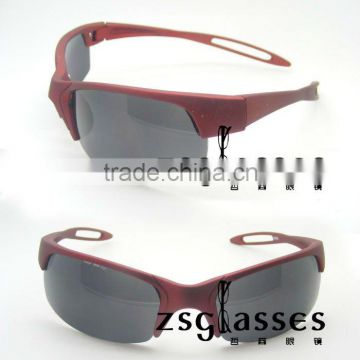 2012 Custom new design fashion Sports eyewear / athlete sunglasses printed logo in frame
