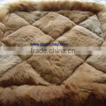 Alpaca fur Pillowcase Rug 20x20" Peru Ppunchay Square