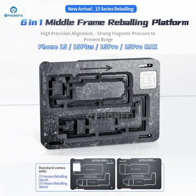 QianLi iPhone 15 Series Middle Frame Reballing Platform 6 In 1 Set