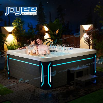 JOYEE Brand New  Hydro Bath Whirlpools Acrylic Balboa Spa Pool 5 Persons Hot Tub with LED Corner Strip Light