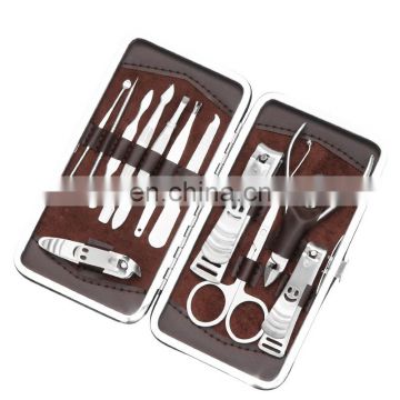 Stone Pattern Case+12 in 1 pcs Nail Clipper Kit Nail Care Set Pedicure Scissor Tweezer Knife Ear pick Utility Manicure Set Tools