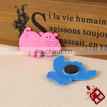Factory price cartoon hippo soft pvc refrigerator sticker magnet for message leaving
