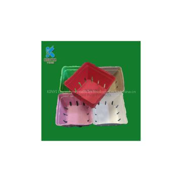 Colorful paper pulp molded fresh fruit packaging tray, environmental and biodegradable