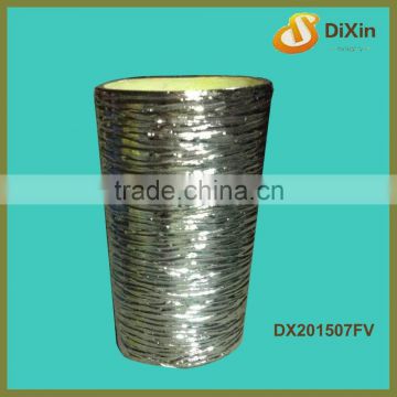 popular luxury plated striped silver vase